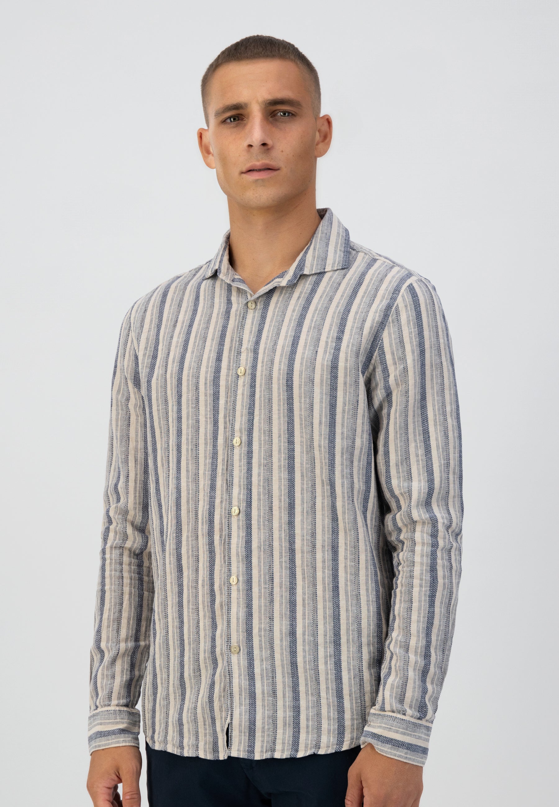 Shirt Fancy Linen Stripe